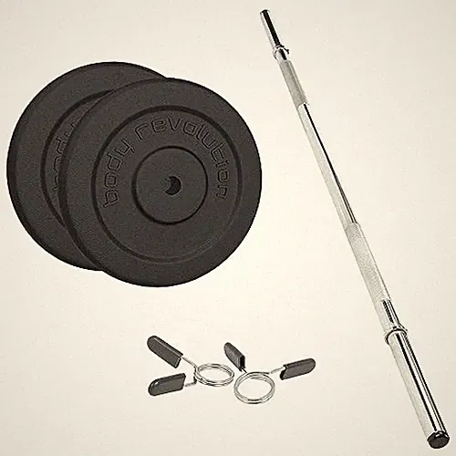 1,2m 1" Langhantel und Gusseisen Hantelscheiben Sets Stange 8,5kg Set