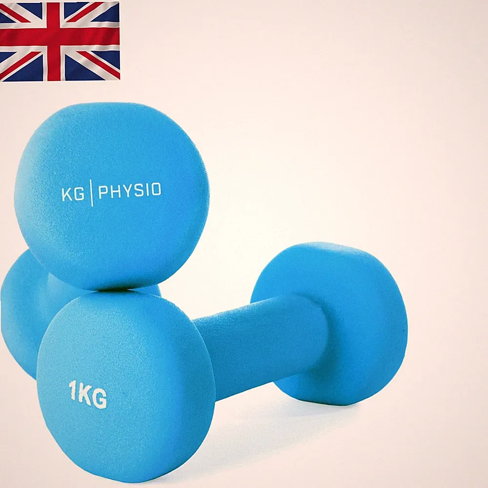 1 kg Neopren Hanteln mit Übungsanleitung für Home Gym