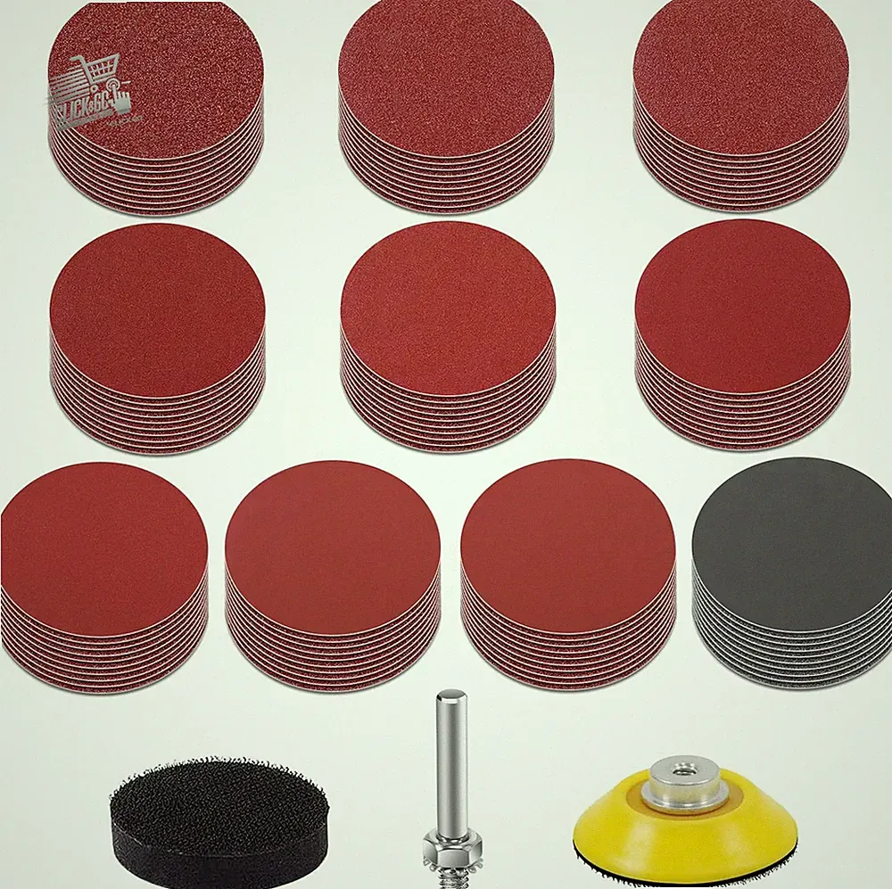 100 Stück Schleifscheiben 50mm Schleifpapier Körnung 80-3000 Schleifset 2 Zoll