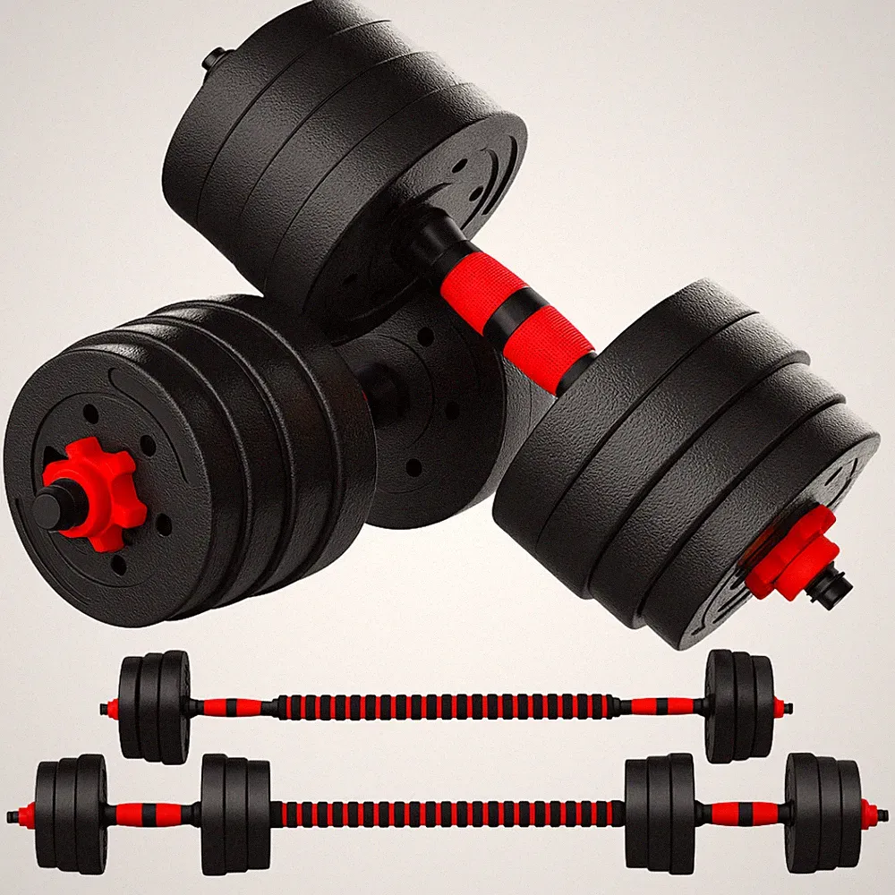Verstellbare Hanteln Paar 20kg Home Gym Gewichte mit Langhantel & Fitness Set