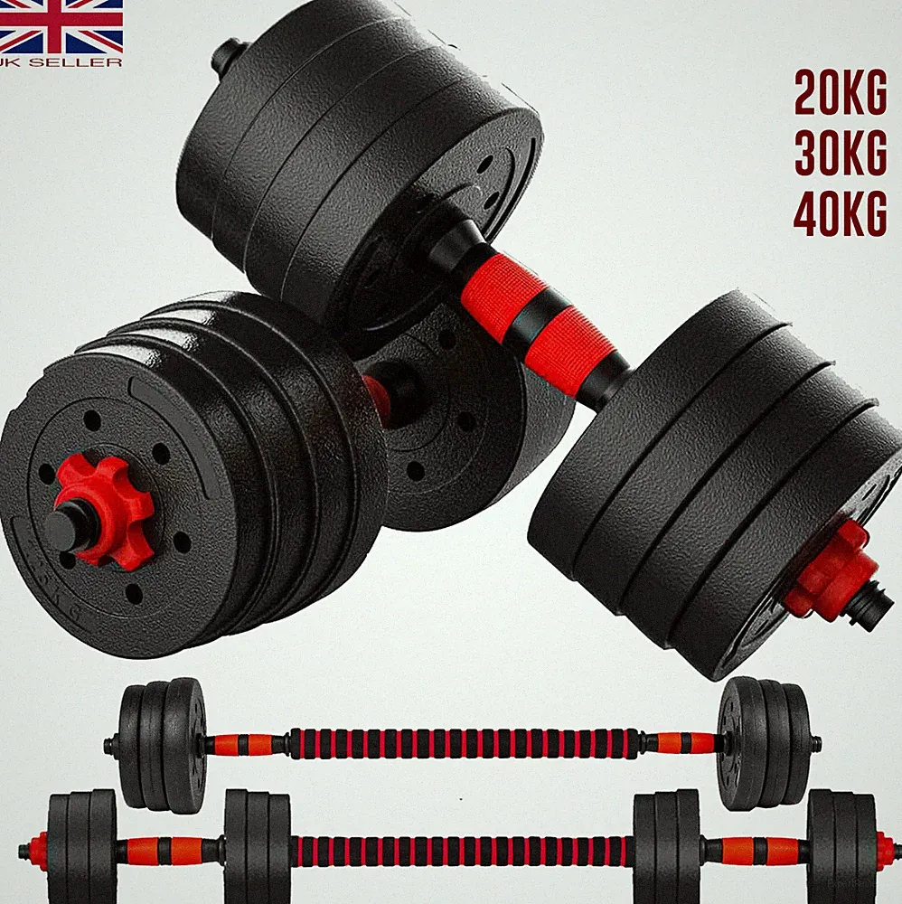15/20/30/40 kg Hantel Langhantel Hantel Set Paar Handgewichte Gym Fitness Workout