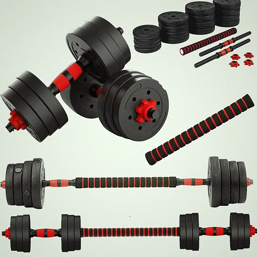 15-40kg Hantel verstellbar Gewichtheben Langhantelstange Gym Gewichte Set schwarz Gym