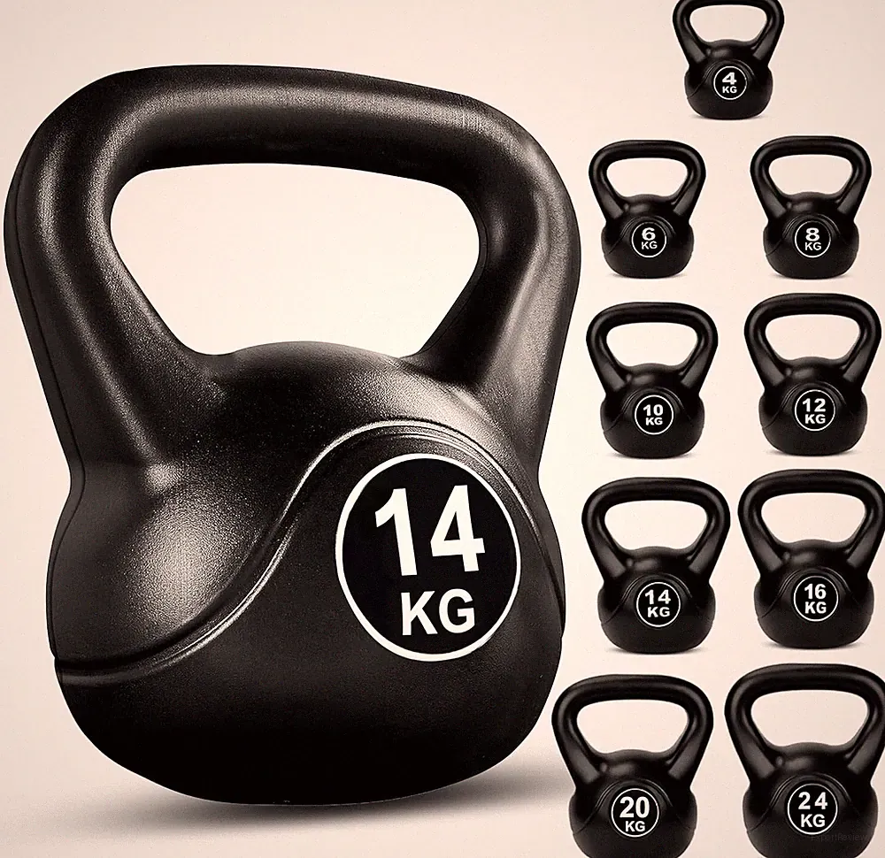 2-24kg Vinyl Kettlebell Hantelset Kettlebells Training Home Fitness Workout Gym