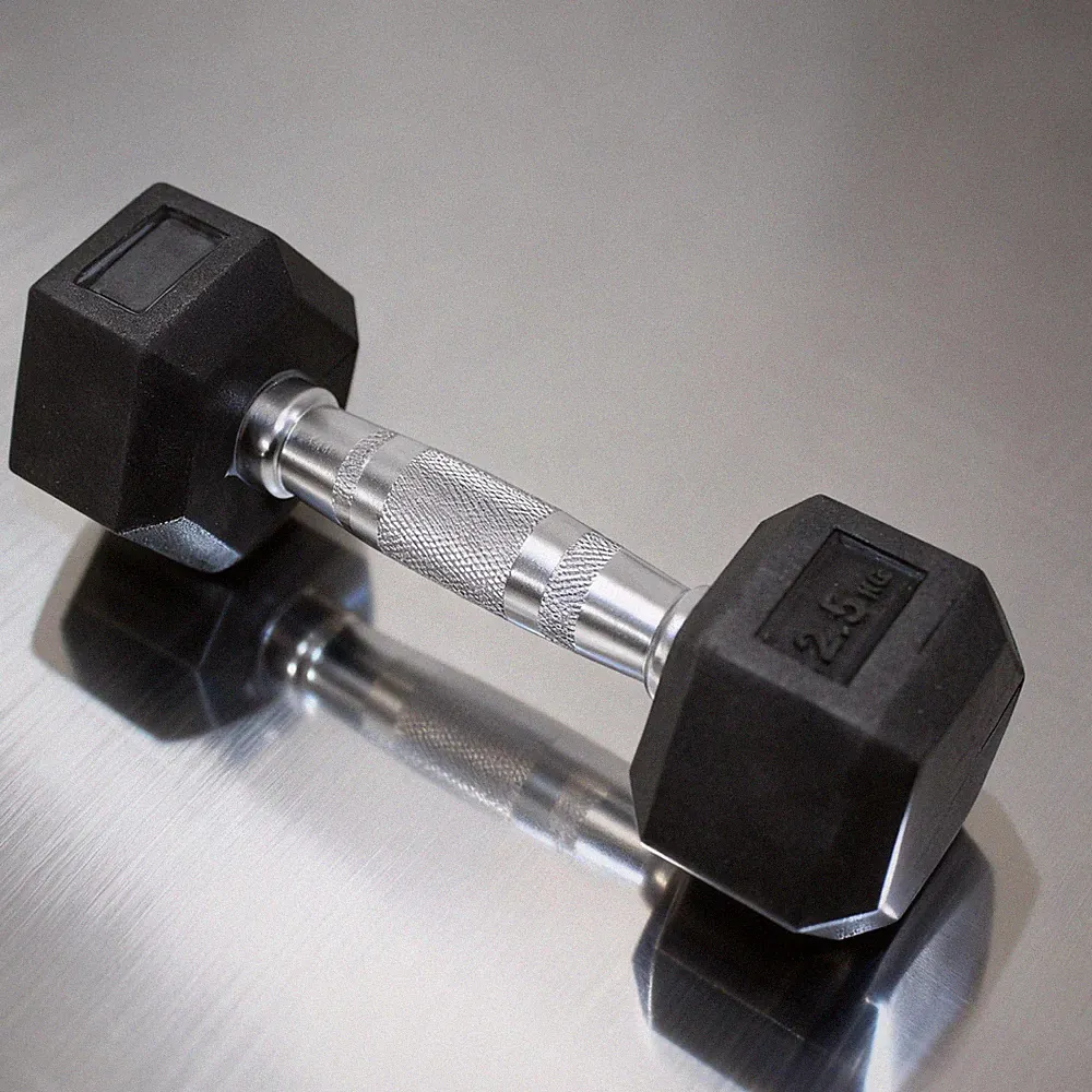 2,5 kg HEXAGON Hantel gummiert Kurzhantel Metall Hex Hanteln Gewicht weights 2 3