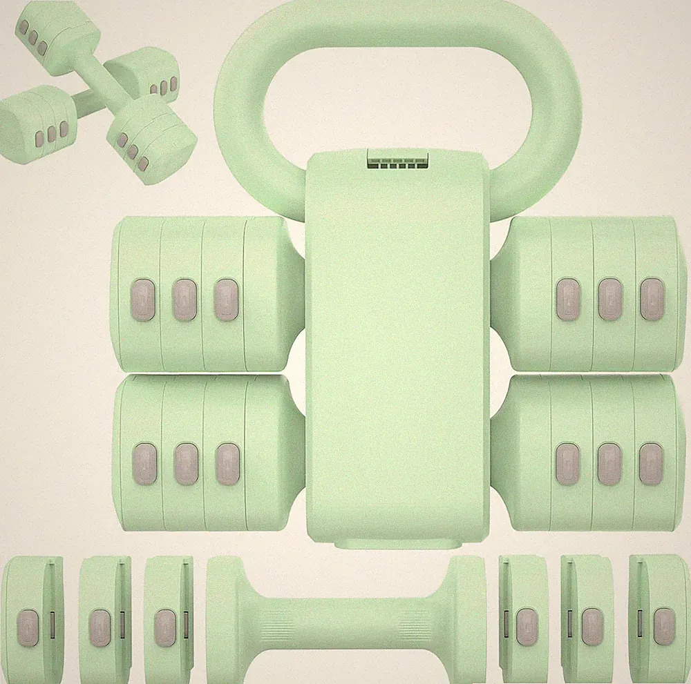 2 in 1 verstellbare Hantel Kettlebell Set 1-2,5 kg Home Gym Gewichte