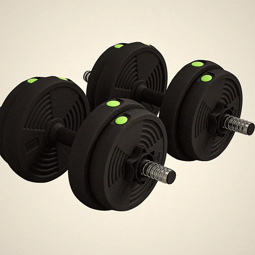 2-in-1 verstellbare Langhantel Hantelset 14kg rutschfest kunststoffbeschichtet Home Gym
