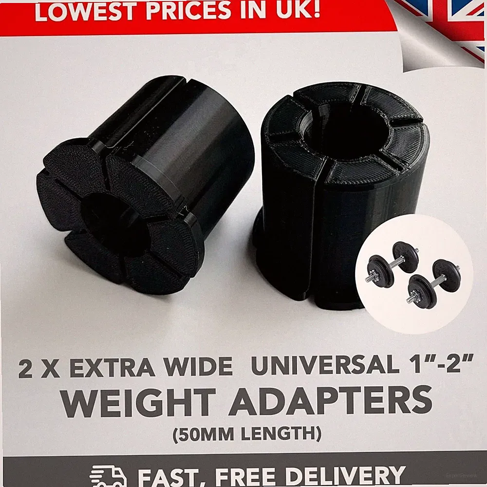 2 x XL Olympic Plate Weight Adapter Set 25mm (1") - 50mm (2") - UK