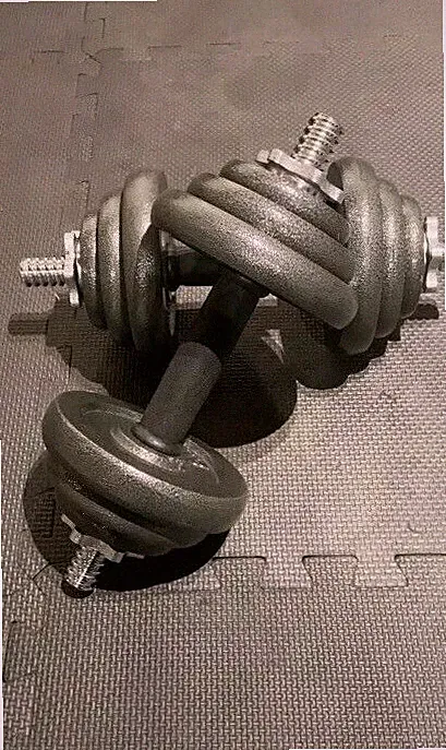 20 kg Gusseisen verstellbares Hantelset - Gesamtgewicht 20 kg
