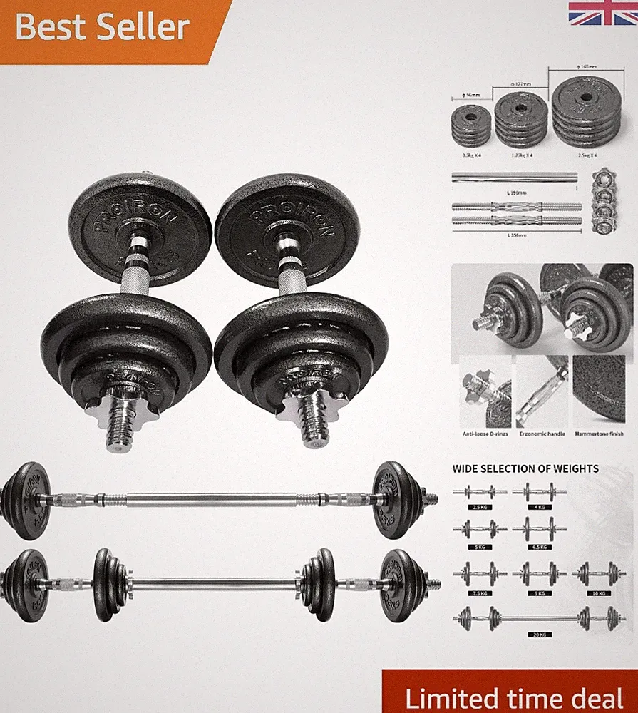 20kg/30kg verstellbare Gusseisen Hanteln Set für ultimatives Home Gym Fitness