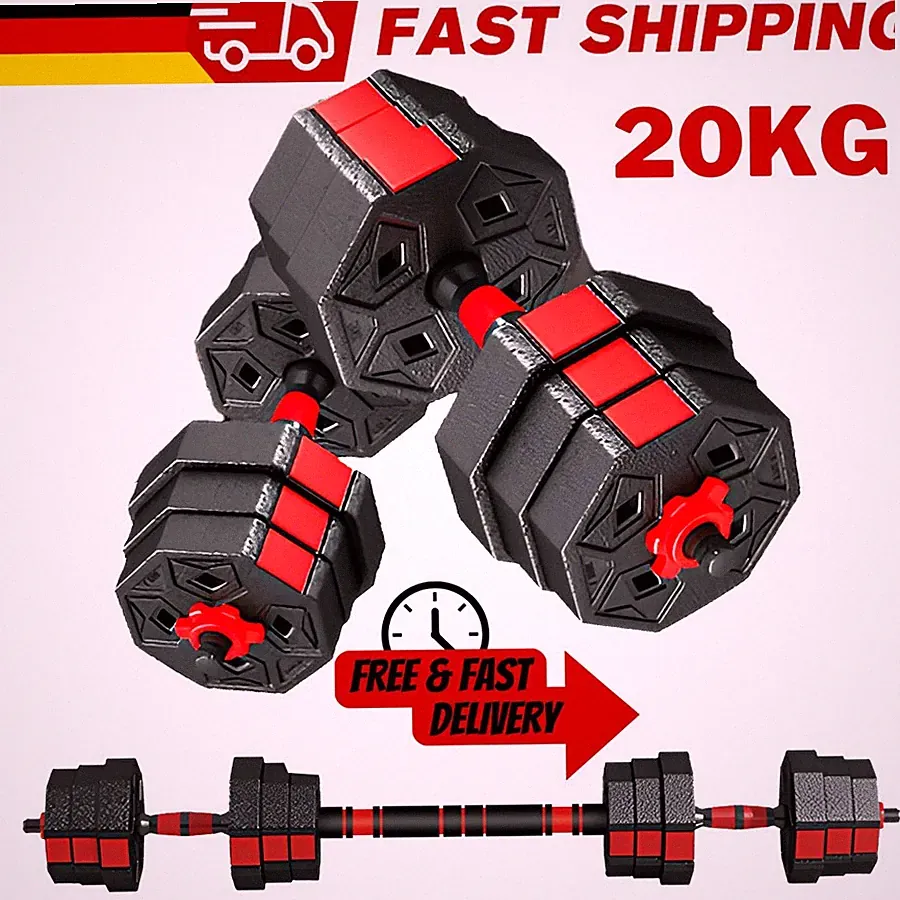 20KG Hantel Set Kurzhantel Langhantel