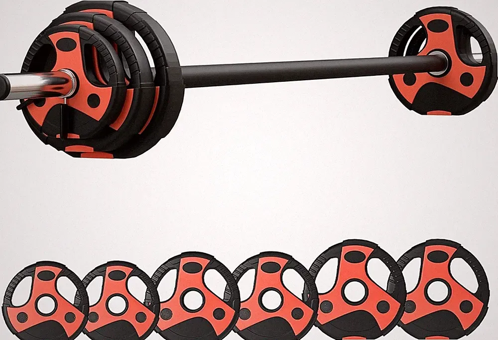 20kg Langhantel Set verstellbare Hantelscheiben Home Gym Krafttraining Fitness