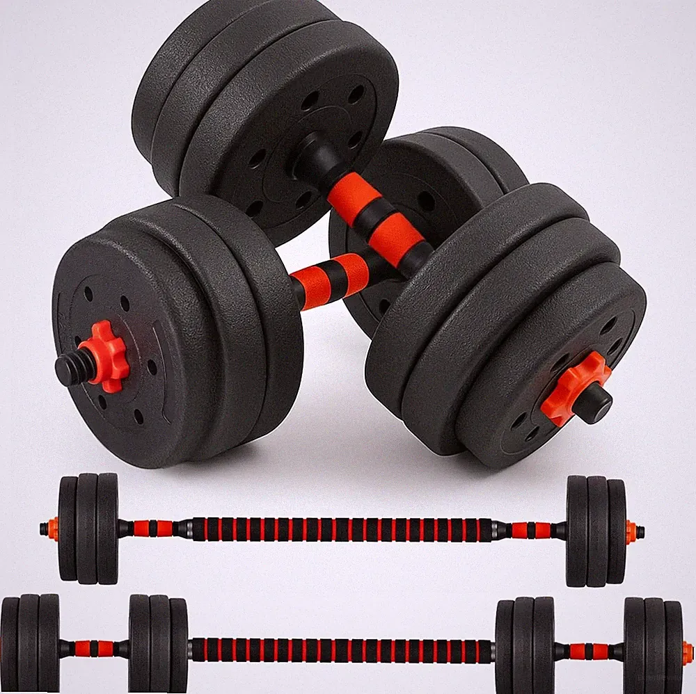 20KG Verstellbare Hantel & Langhantel Set Home Gym Gewicht Fitnessgeräte