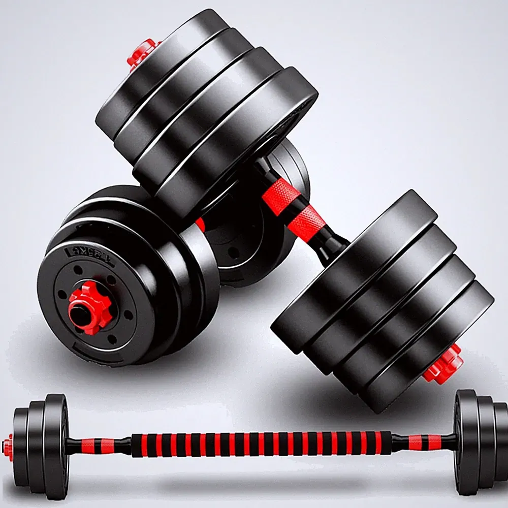 2er Set 10/15kg Hanteln – Flexibles Training für Zuhause mit Langhantel Funktion