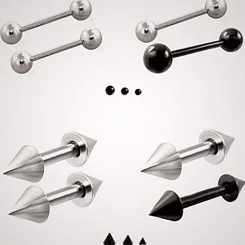2er Set Hantel Piercing Stäbe