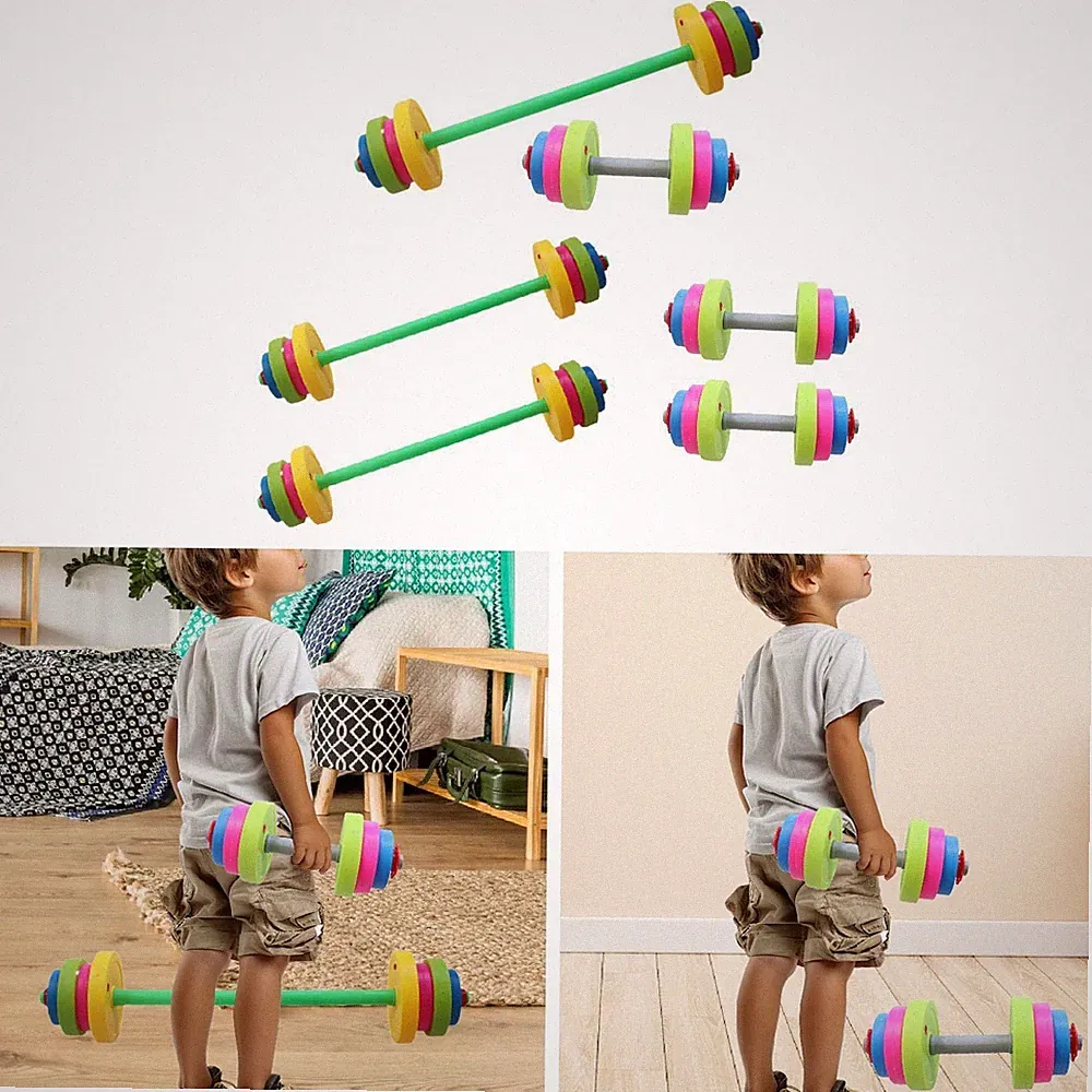 2x Kinderhanteln Set für Alter 4-7 Jahre Home Kinderzimmer Kinder Langhantel