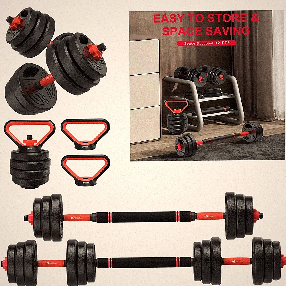 3 in 1 Hanteln Set 20kg verstellbar Hantel Langhantel Home Gym Gewichte