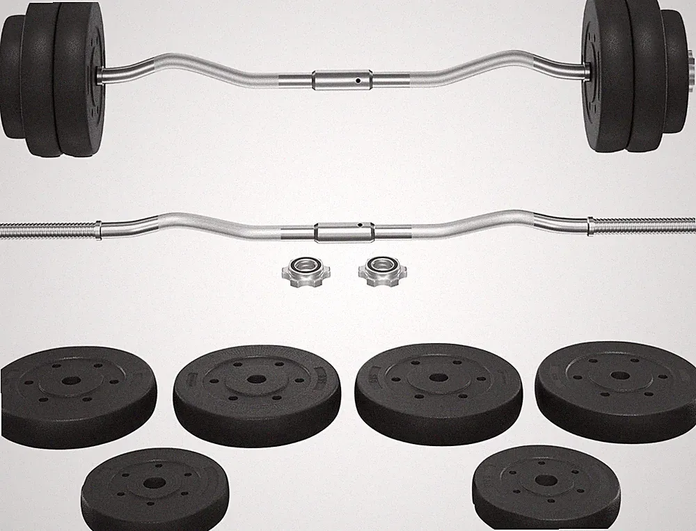 30KG/25KG/20KG Verstellbare Langhantel Hantel Set Krafttraining
