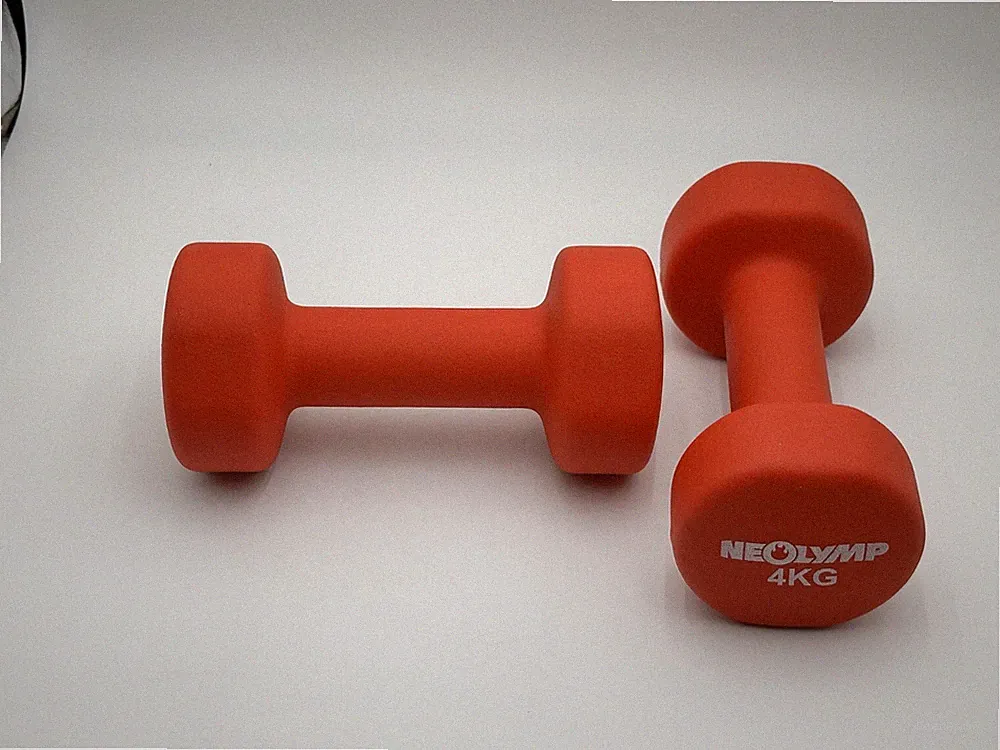 4Kg Hantelset Neopren Kurzhanteln 2er Set - Fitness Gewichte aus Gusseisen