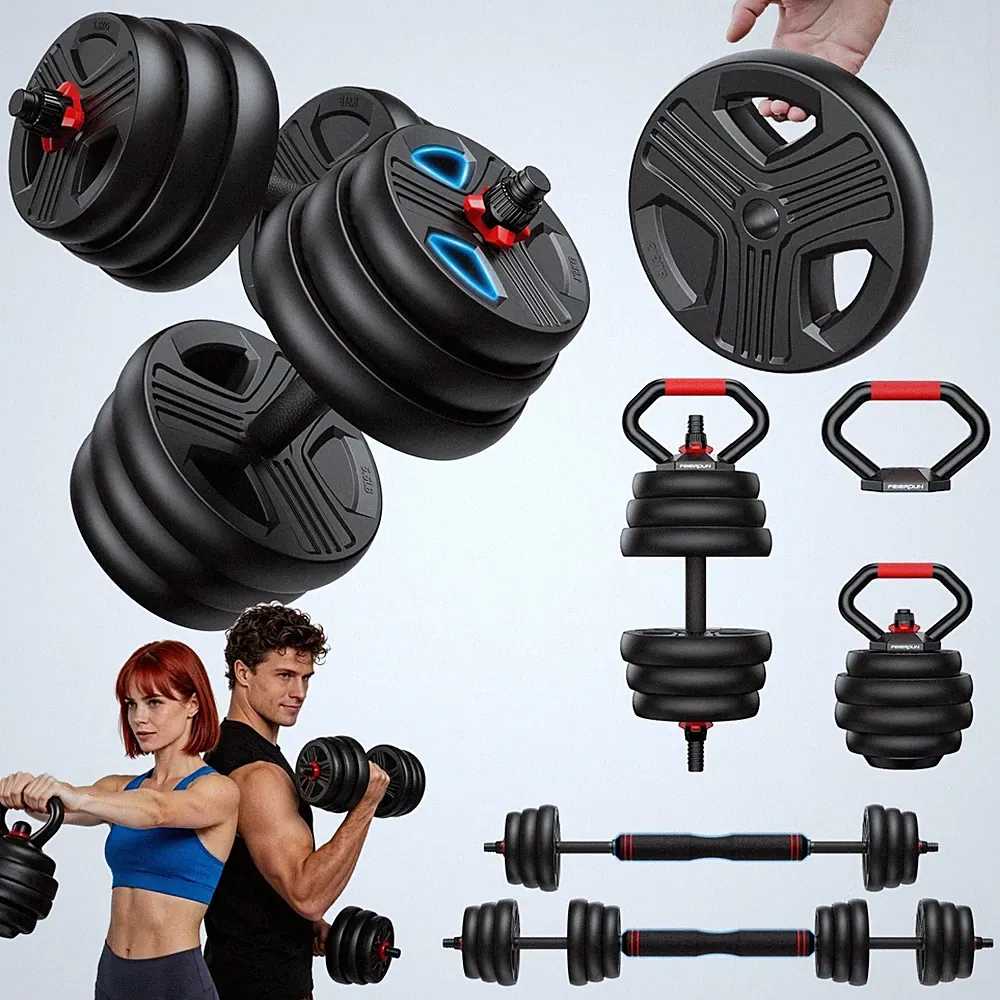 5-in-1 Hantelset Dumbbell, 10kg-40kg Hanteln Verstellbar Set, Kurzhantel Fitness
