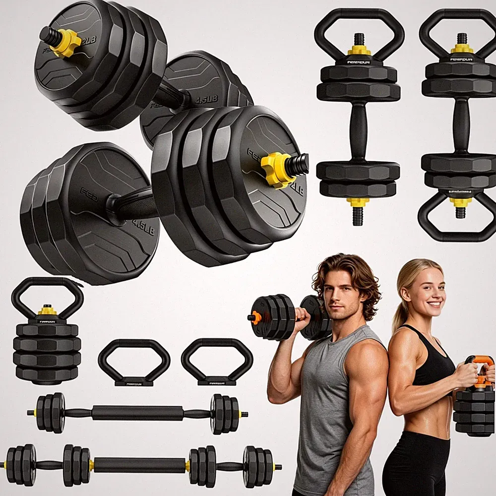 5in1 Hantelset Kurzhanteln, 20/25/30/40KG Hanteln Verstellbar Set Krafttraining
