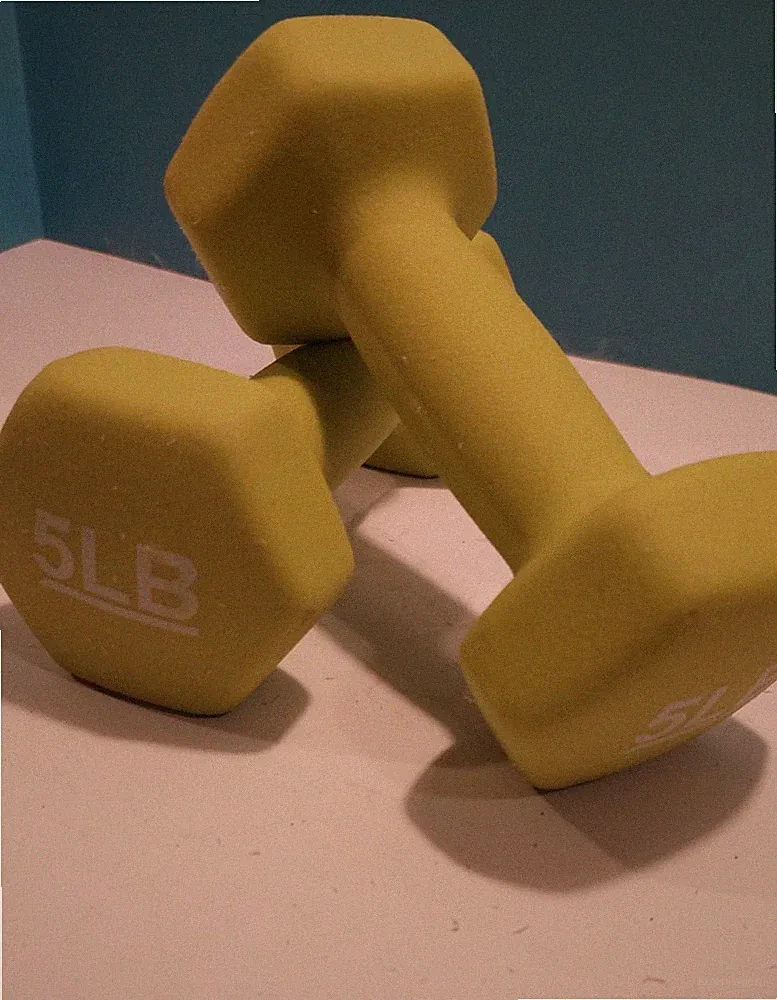 5lb Neoprene Dumbbell Pair - Set of 2 Hand Weights for Exercise & Home Fitness