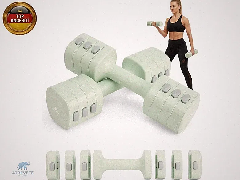Abahub Hanteln Verstellbar 4 in 1 Dumbbell Set