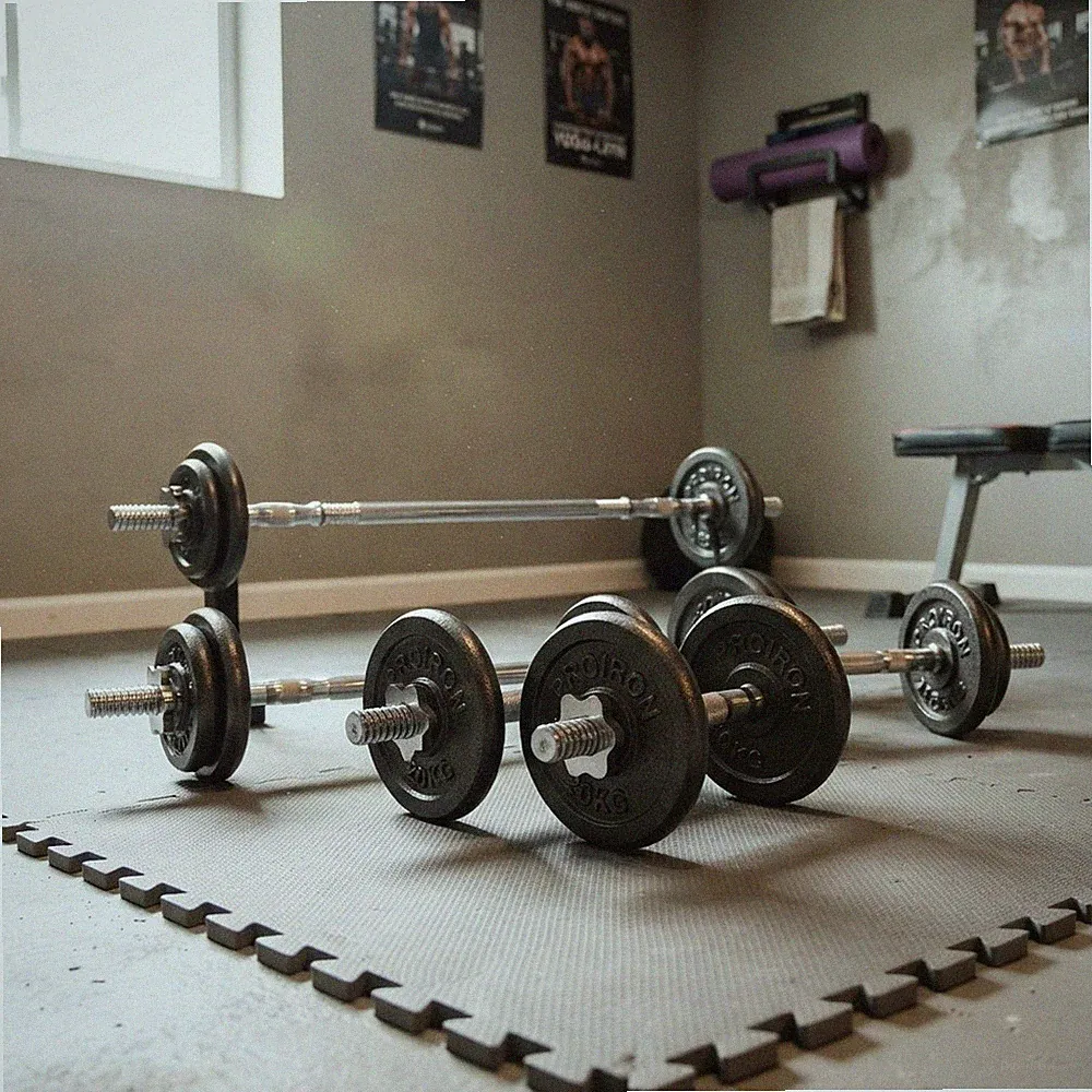 Anpassbares 20/30kg verstellbares Hantelset mit Langhantelverlängerung für Fitness