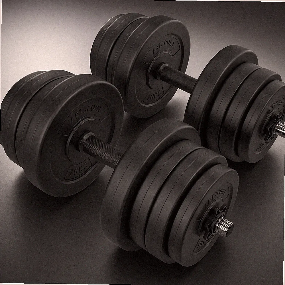 ArtSport 3in1 Hantelset 60kg 2 Kurzhanteln Langhantel SZ Curlhantel NEU OVP