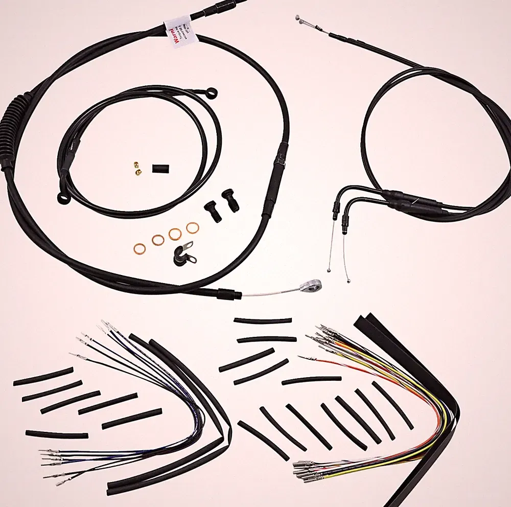 B30-1015 LENKERLINIEN VINYL SCHWARZ APE HANGER HARLEY FXST 1450 SOFTAIL 2000