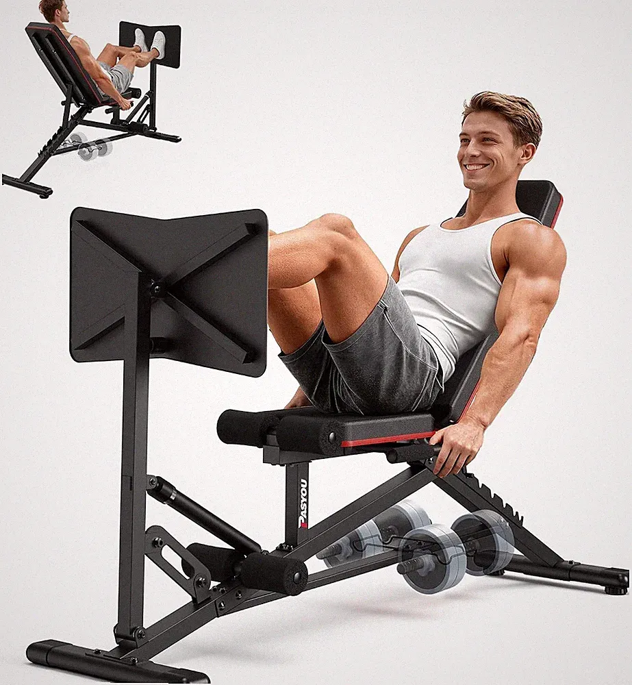 Beinpresse für Zuhause 550 kg Hantelbank verstellbar 9 Positionen Fitnessgerät