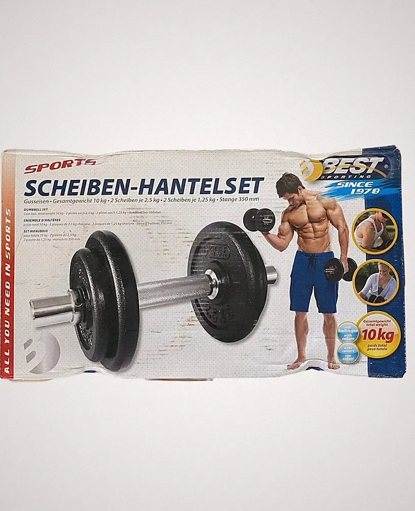 Best Sporting Hantelset 10 kg Gusseisen
