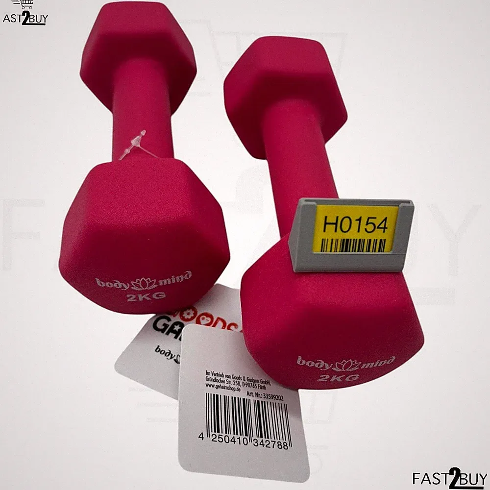 Body & Mind Hantel Set 2x 2KG Neopren