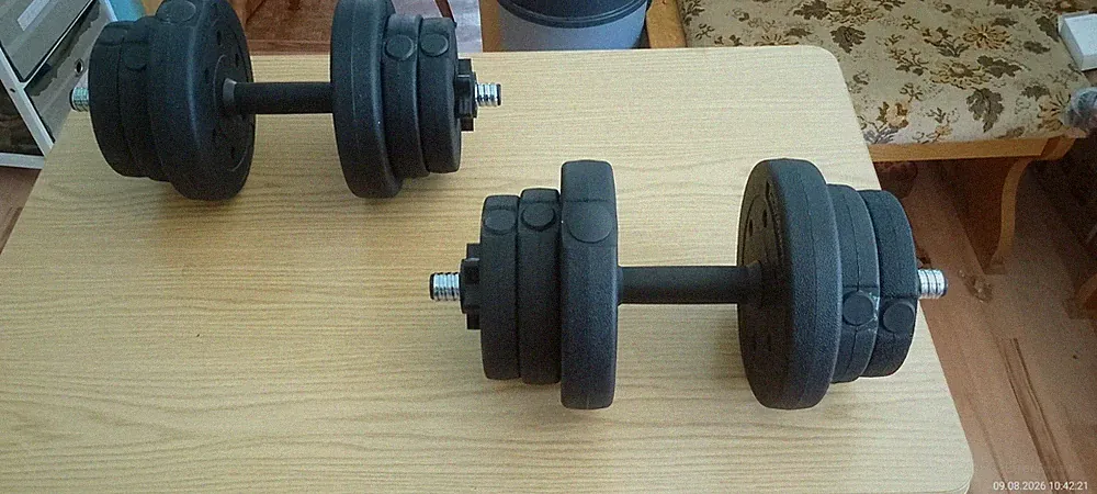 CCLIFE Hanteln Set 2er, Kurzhanteln und Langhanteln, Verstellbar, 20/30/40Kg