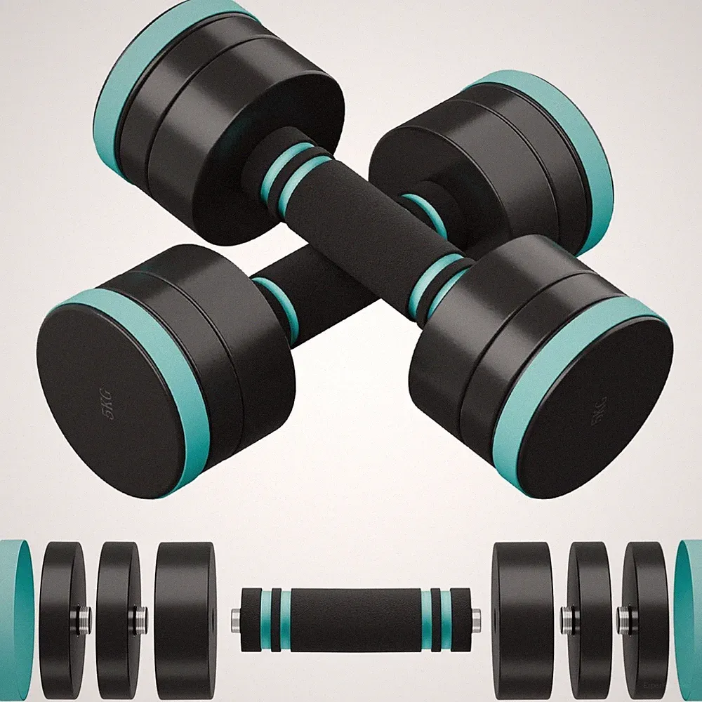 Dumbbells Set 2 x 5 kg Stahl mit Foamgriff