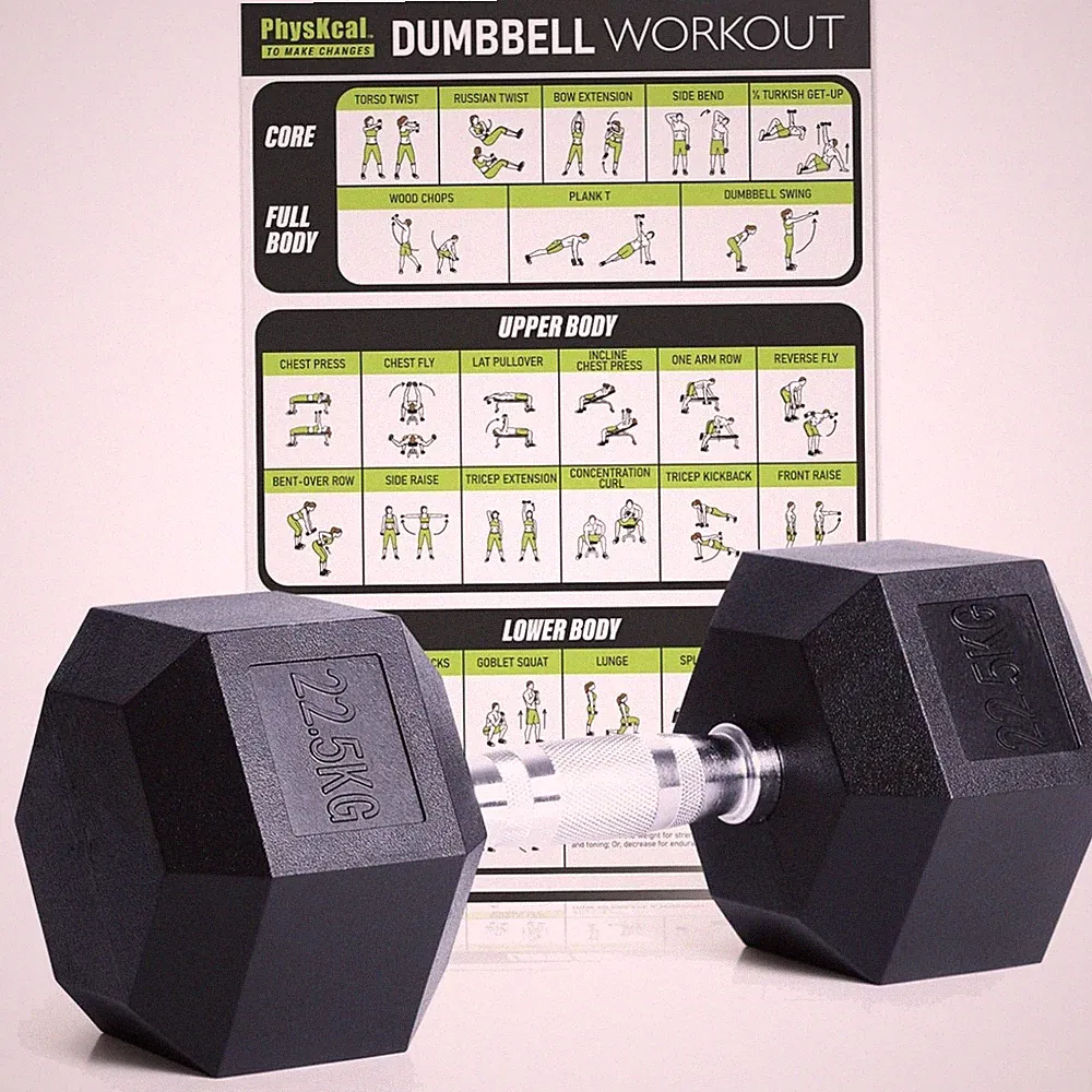 Dumbbells Set Hexagon Hanteln NBR Gummiert 2,5-30kg Sport Fitness Gerät