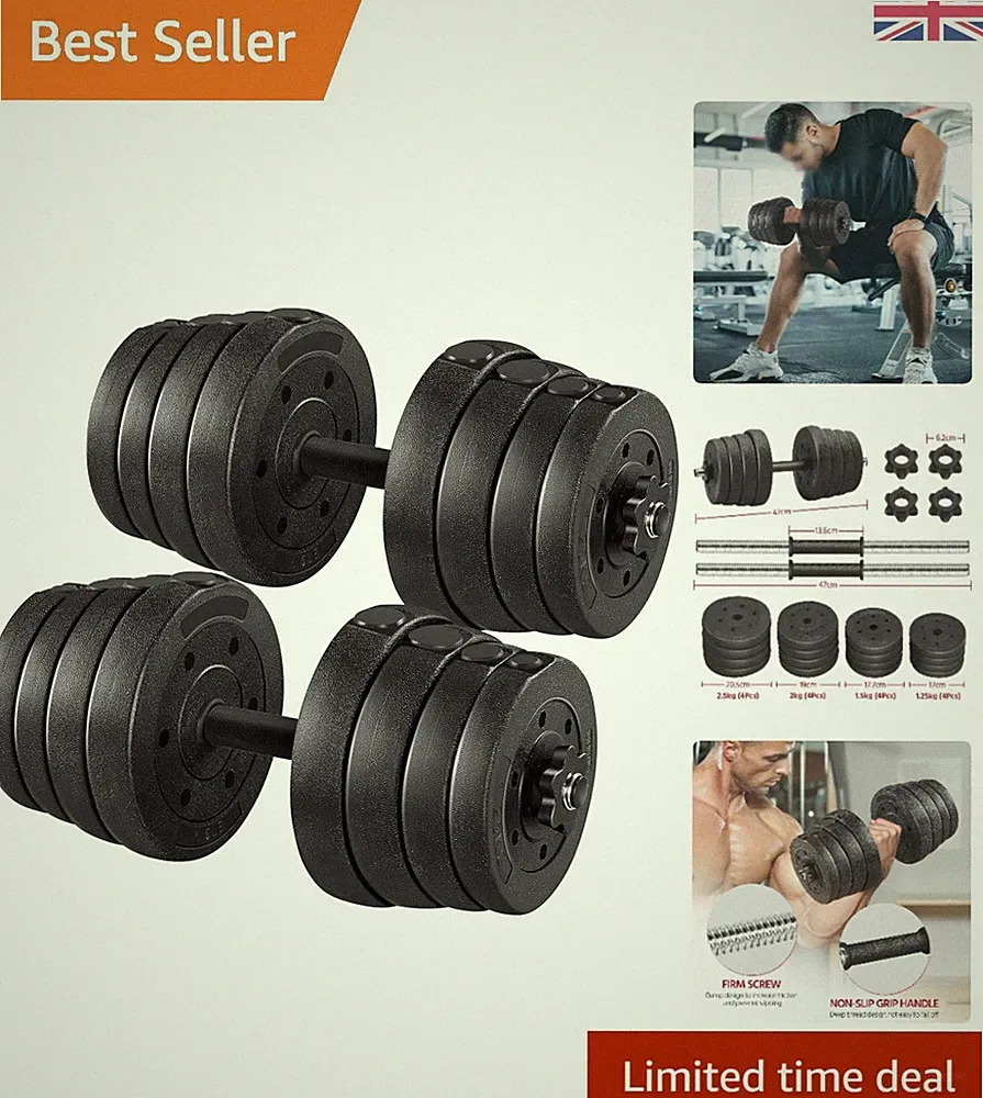 Dynamic 30KG verstellbares Hantelset für Männer & Frauen - robustes und sicheres Training