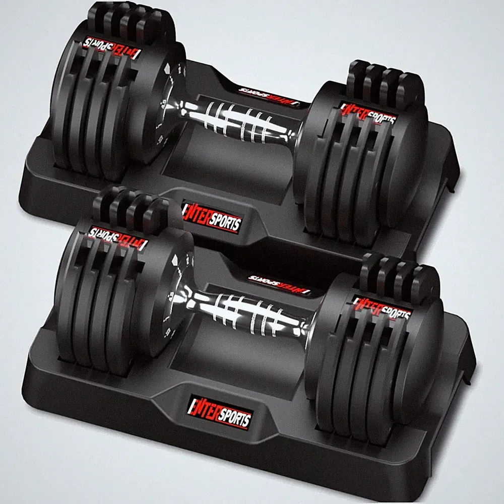 EnterSports einstellbare Hantelset 12kg