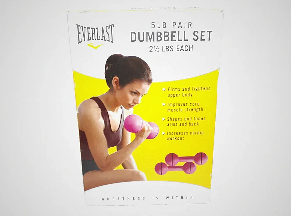 Everlast Hantelset 2,5lbs je 1,134kg (500lbs Paar) Pink Yoga Fitness Line
