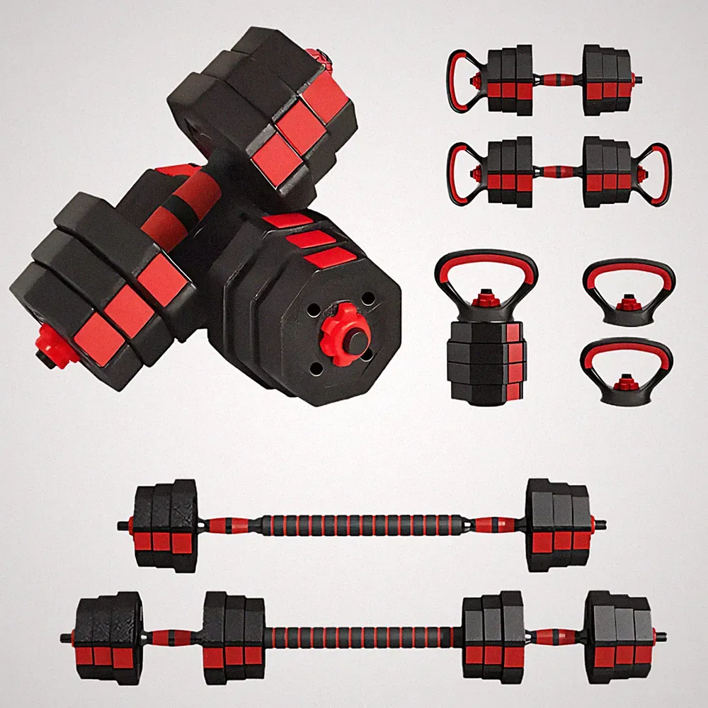 Exersci Adjustable Dumbbell Hex Premium Set 20kg - 40kg Kettlebell Option
