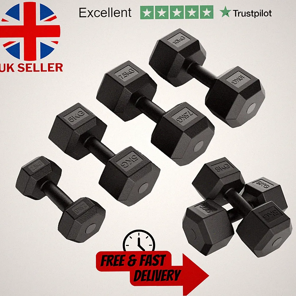 Exersci Hex Hanteln 2,5 kg - 10 kg Handgewichte Home Gym Fitness Workout
