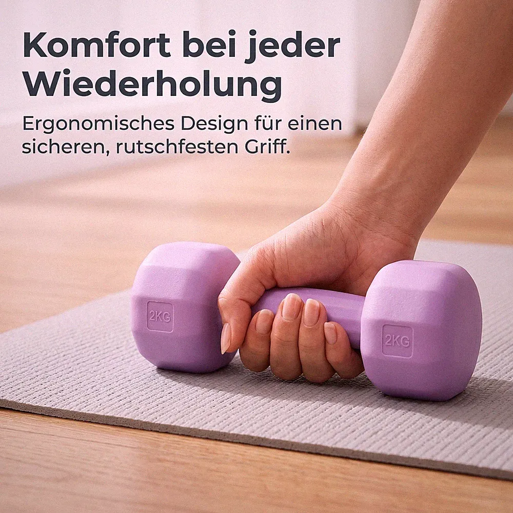 Fitness Set für Zuhause – Kettlebell, Hanteln & Widerstandsband für Frauen