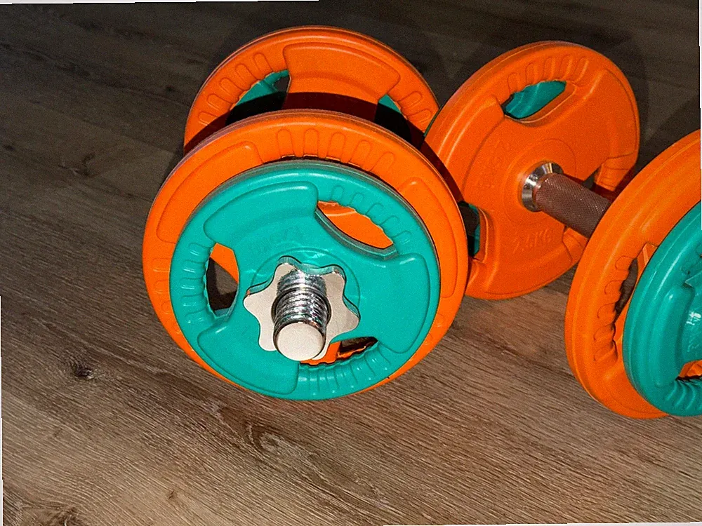 Gorilla Sports Gummi Gripper Kurzhantel-Set 20kg (2 Stück) Kurzhanteln 10001-50