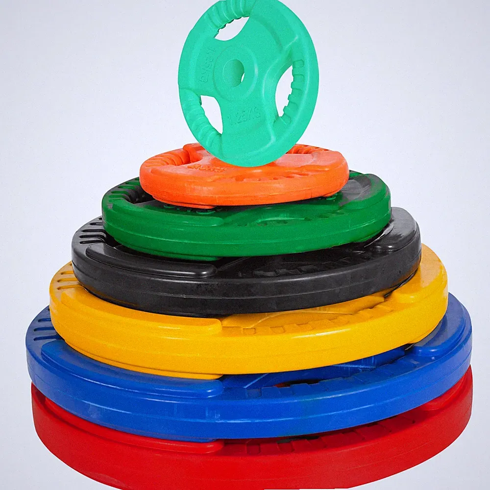 GORILLA SPORTS® Hantelscheiben Set Gewichte Gusseisen Gewichtsscheiben Gummi
