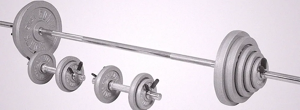 GORILLA SPORTS® Hantelset 100 kg mit Langhantel und 2 Kurzhanteln, 30 mm
