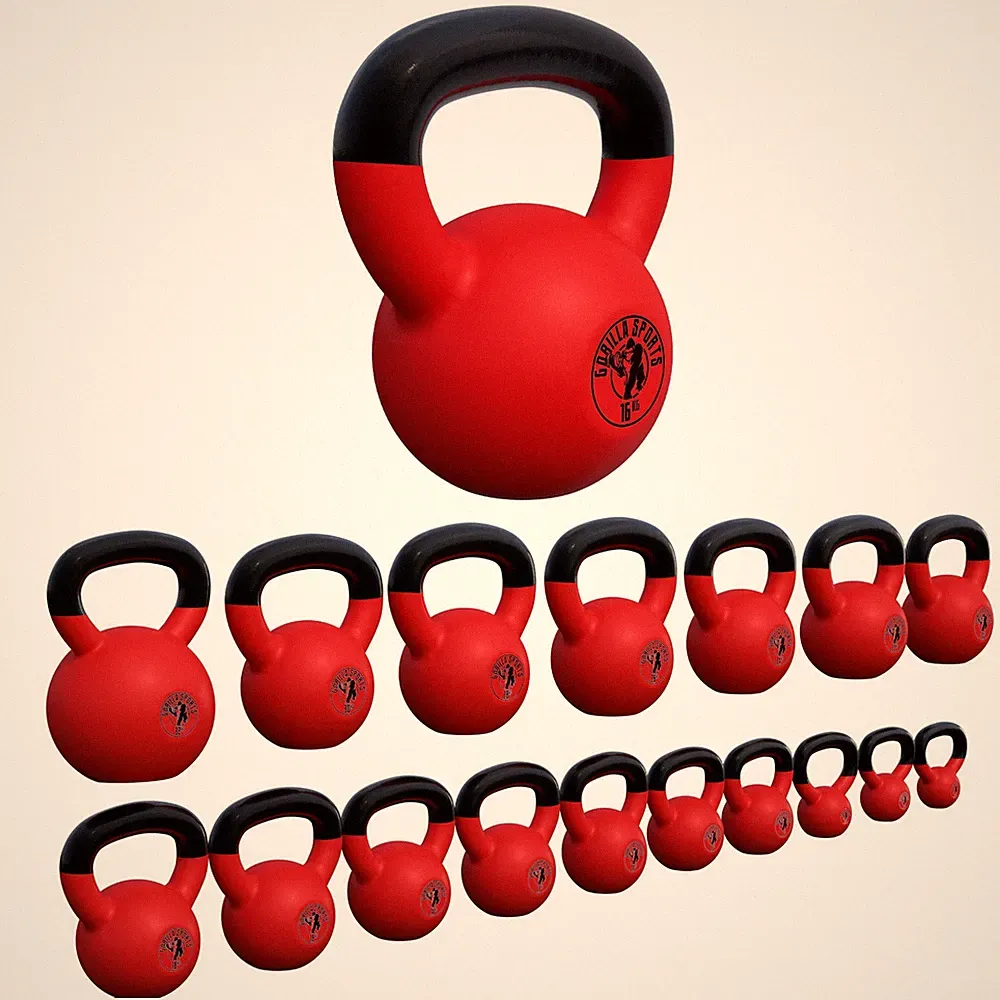 GORILLA SPORTS Kettlebell Set 4+8+12 kg Vinyl