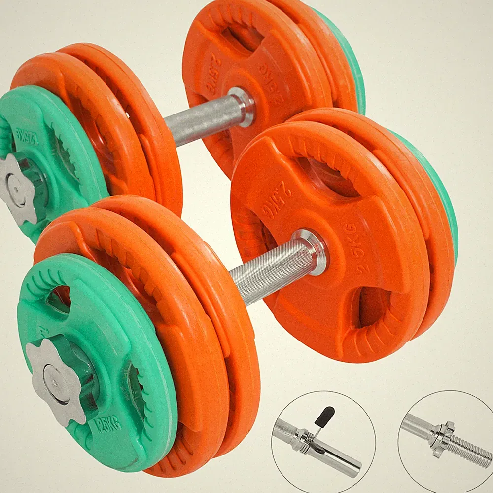 Gorilla Sports Kurzhantel Set Gummi Gripper 30 kg