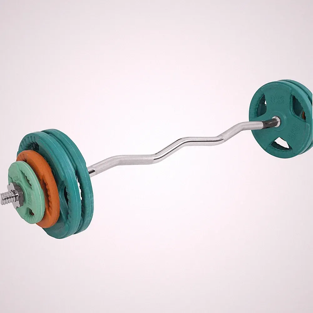 Gorilla Sports SZ-Curlset Gummi Gripper 35 kg