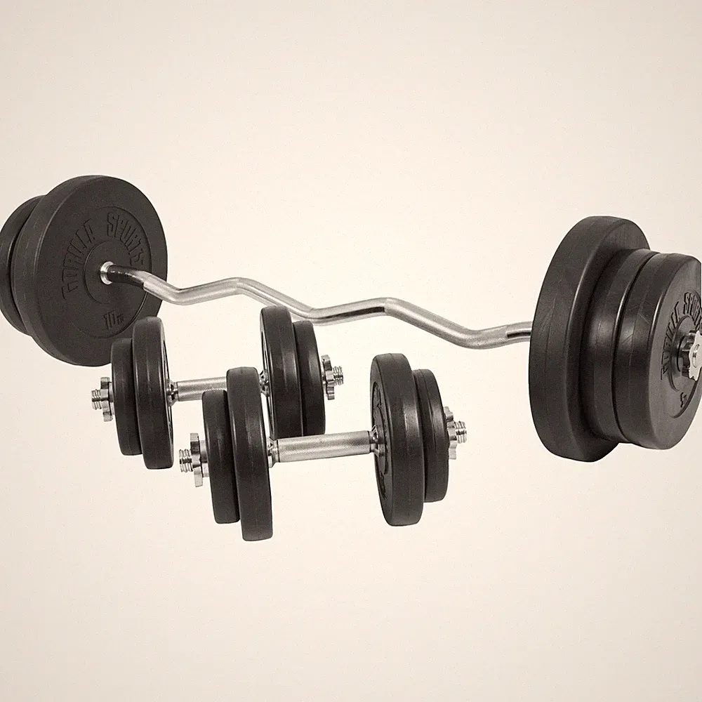 Gorilla Sports SZ-Curlset Kunststoff 70 kg