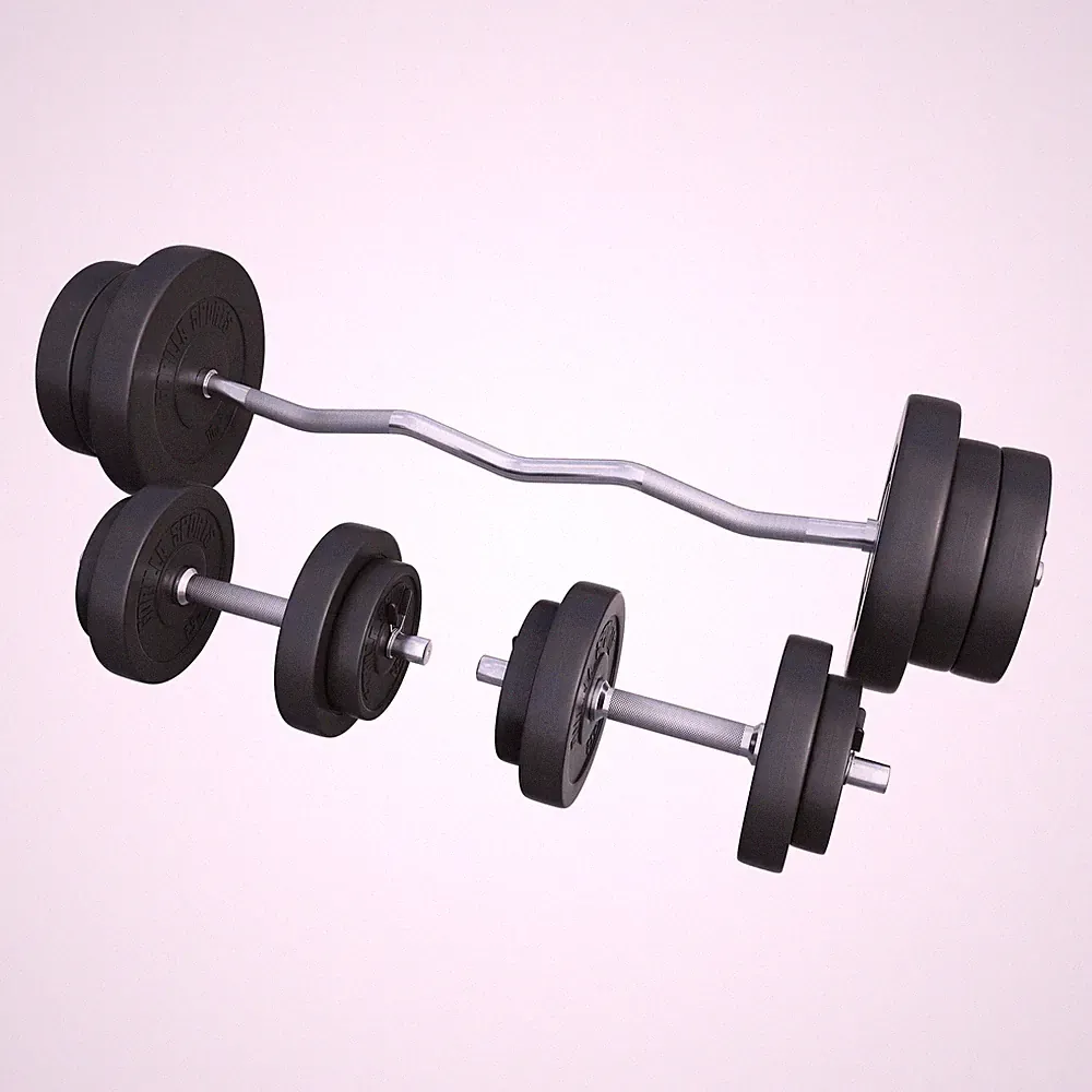 Gorilla Sports SZ-Curlset Kunststoff 70 kg