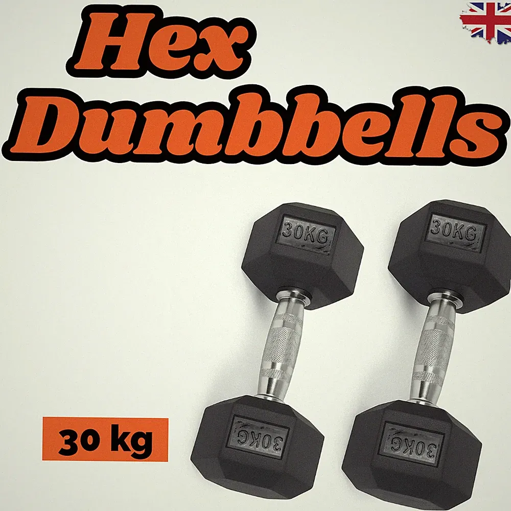 Gummi Hex Hanteln 30 kg Paar Handgewichte Home Gym Hex Hantel